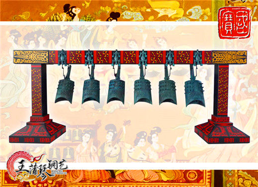 6件套仿古編鐘，小型特色樂器，民樂混音配套