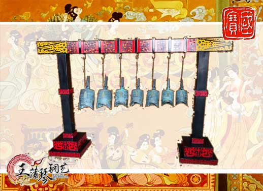 7件編鐘，觀賞裝飾編鐘，可發(fā)音編鐘