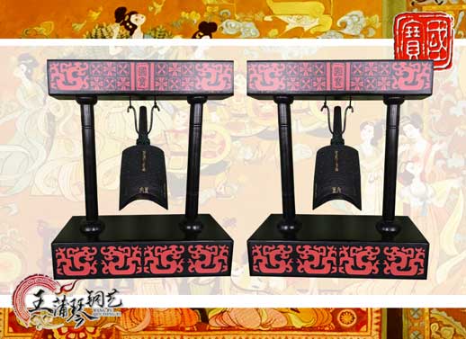 單件編鐘工藝品、外賓禮品、中國(guó)青銅編鐘